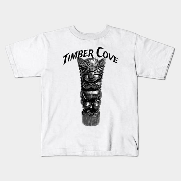 Timber Cove Tiki (on light color shirt) Kids T-Shirt by Timber Cove